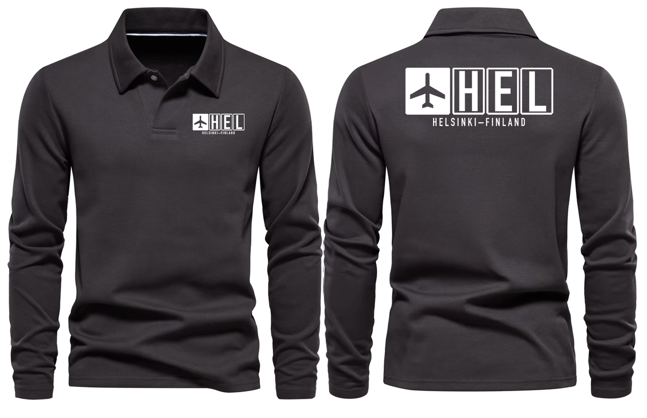 HEL AIRPORT LONG SLEEVE POLO