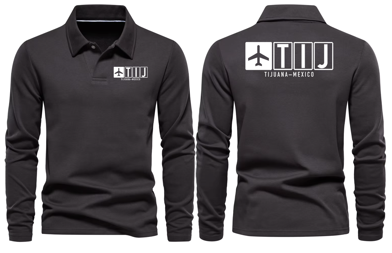 TIJ AIRPORT LONG SLEEVE POLO