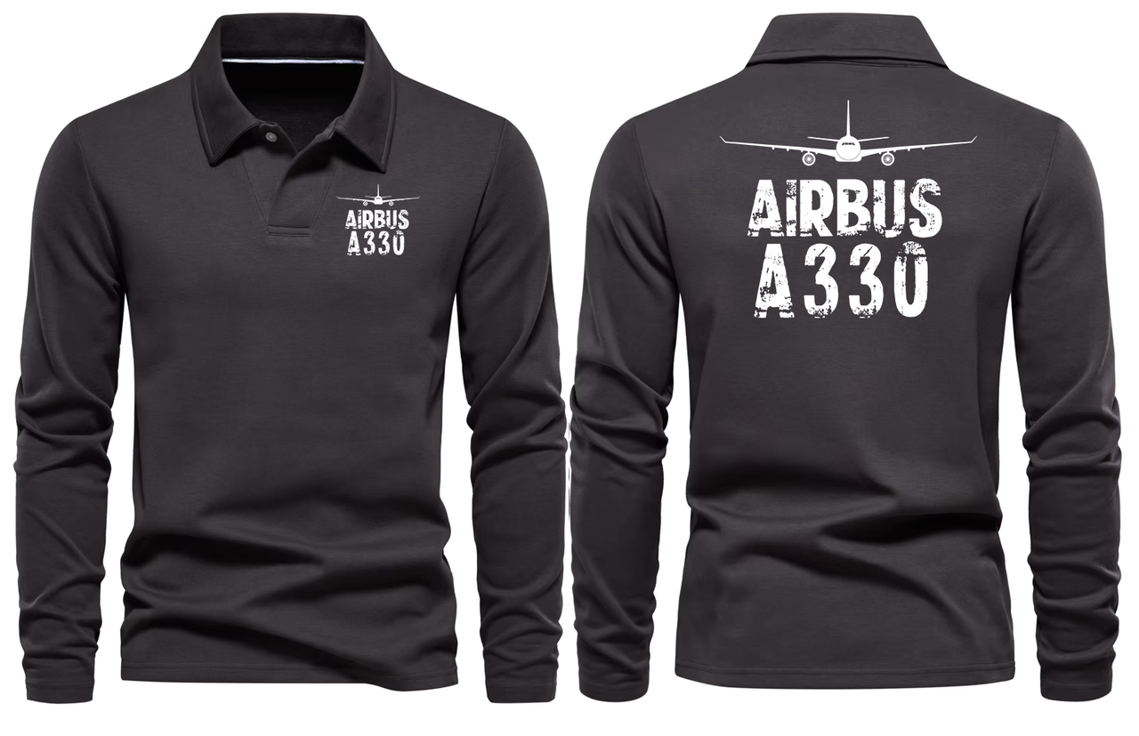 AIRBUS A330 LONG SLEEVE  POLO