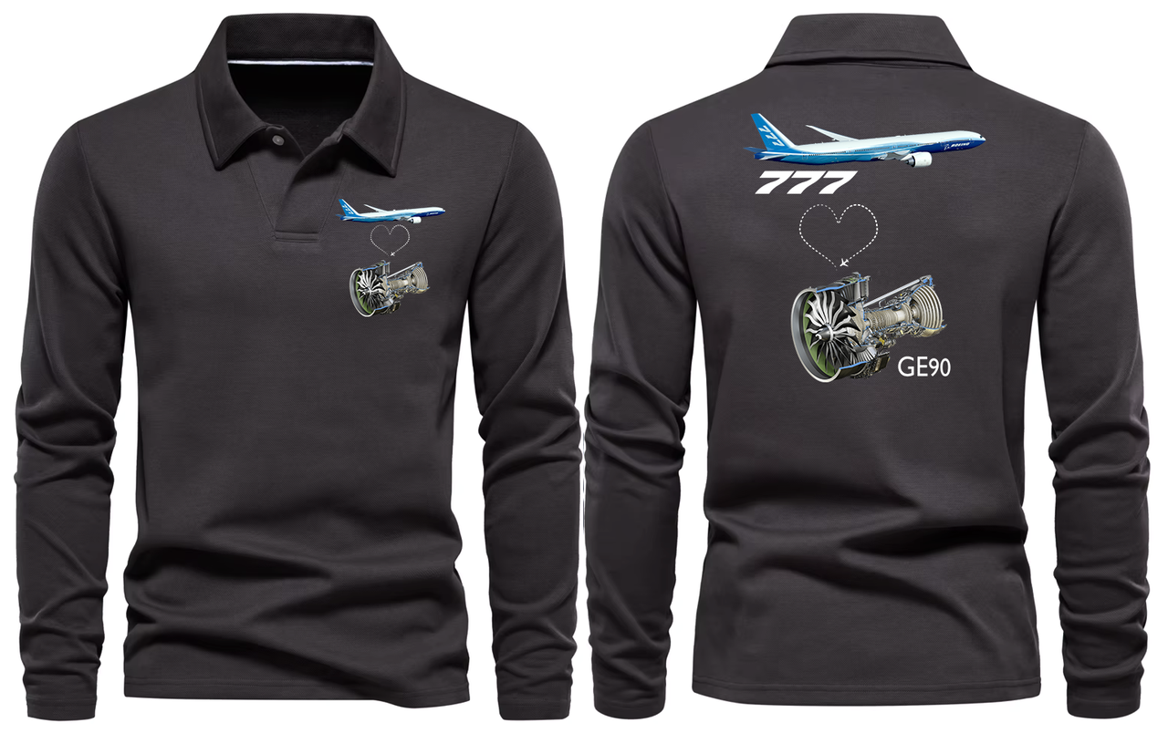 BOEING 777  LONG SLEEVE  POLO