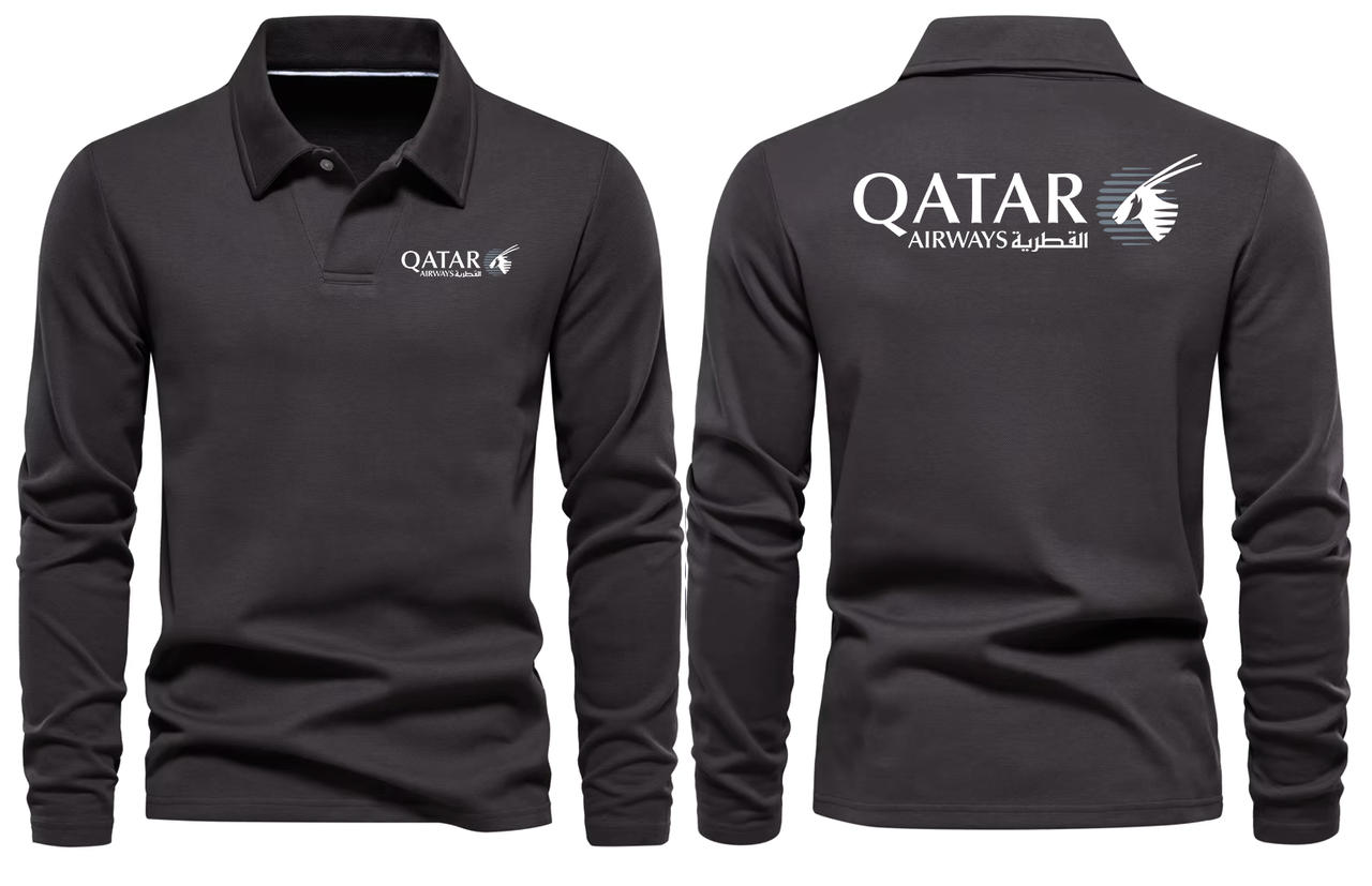 QATAR AIRWAYS LONG SLEEVE  POLO