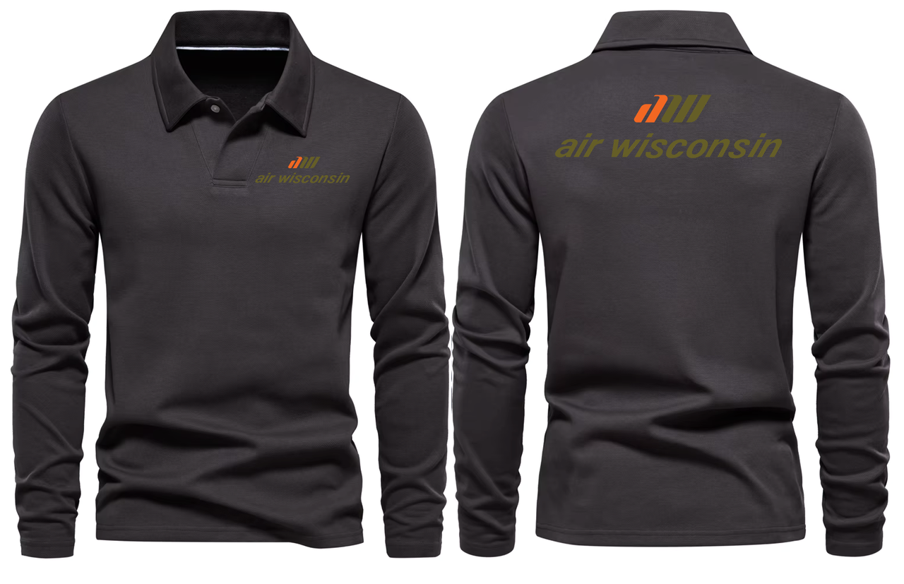 AIR WISCONSIN  LONG SLEEVE  POLO