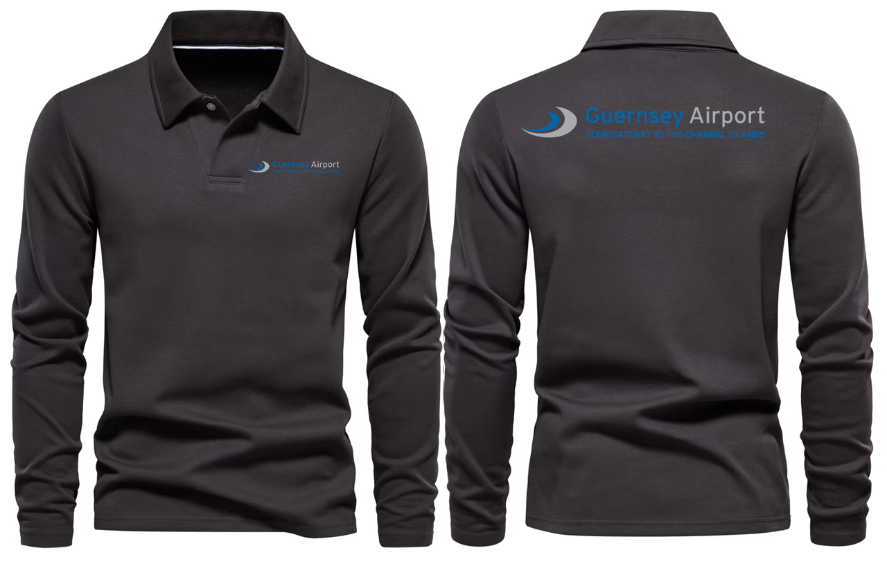 AIR GUERNES AIRPORT LONG SLEEVE  POLO
