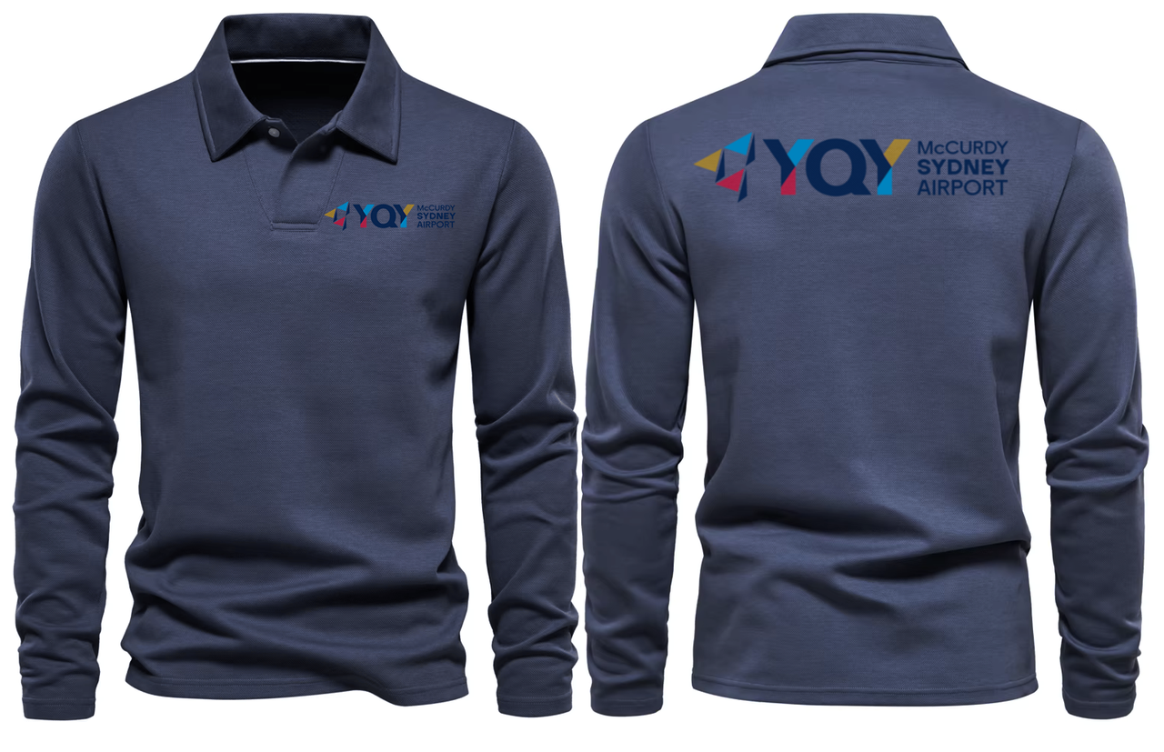 YQY AIRPORT LONG SLEEVE  POLO