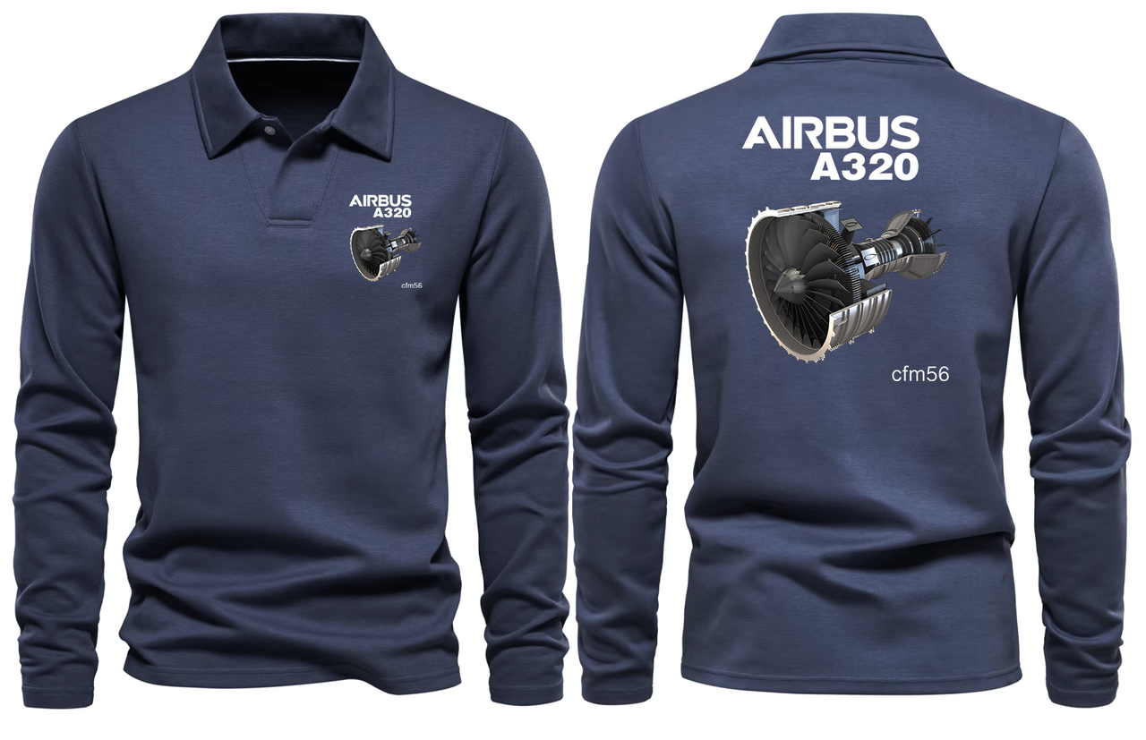 AIRBUS A320 CFM56 LONG SLEEVE  POLO