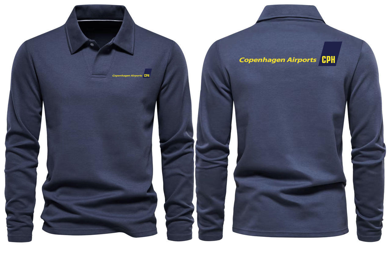AER CPH AIRPORT LONG SLEEVE  POLO