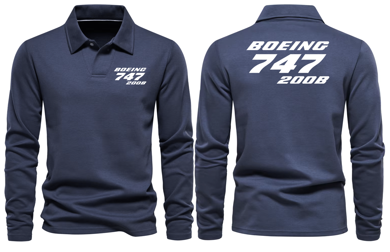 BOEING 747 - 200B LONG SLEEVE  POLO