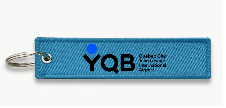 YQB AIRPORT KEY CHAIN