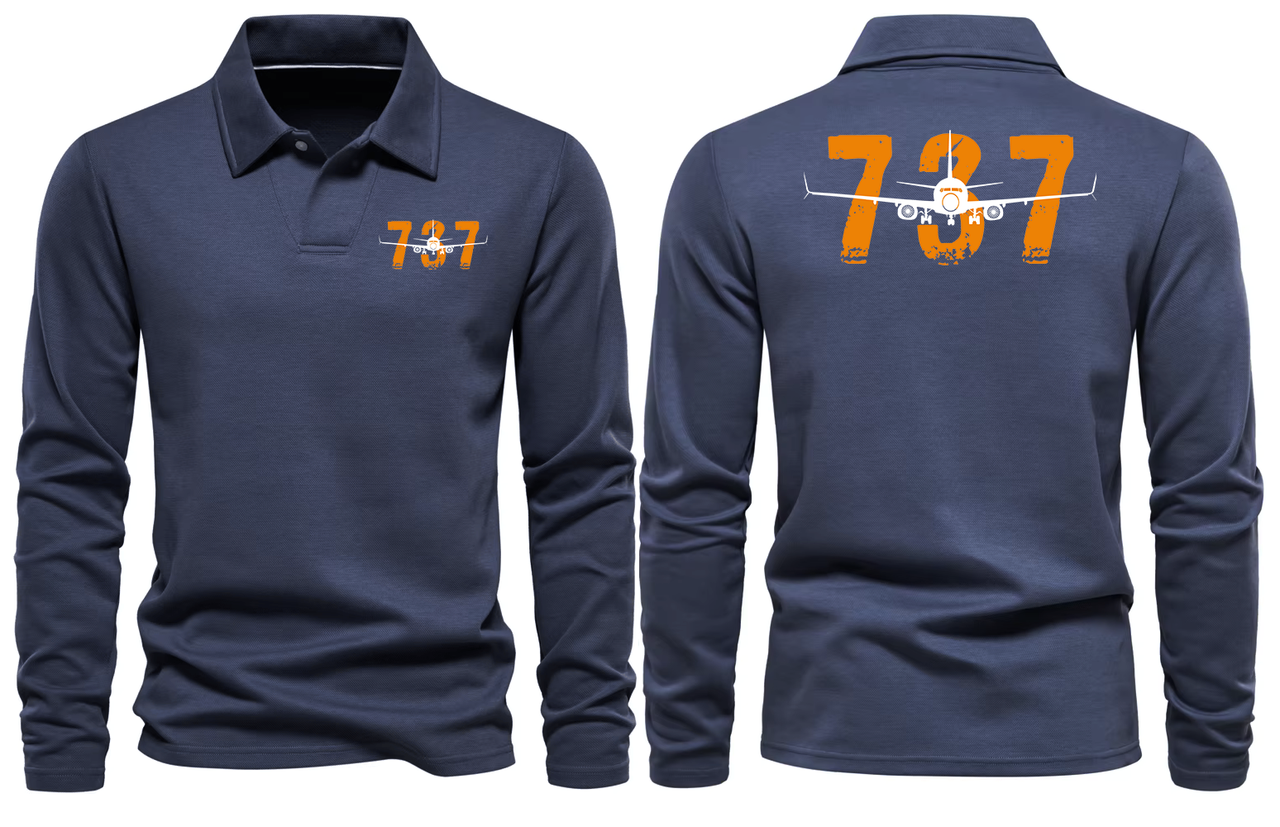 BOEING 737 LONG SLEEVE  POLO
