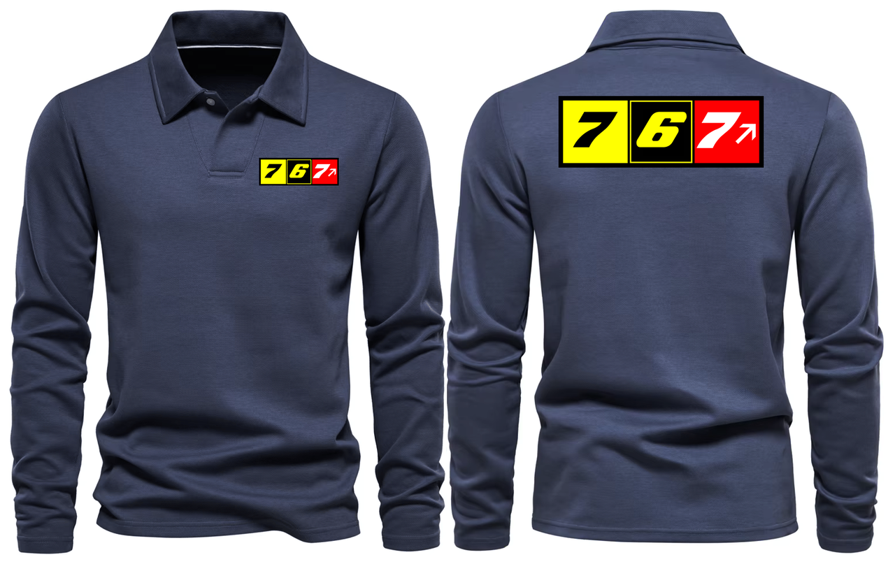 BOEING 767 LONG SLEEVE  POLO