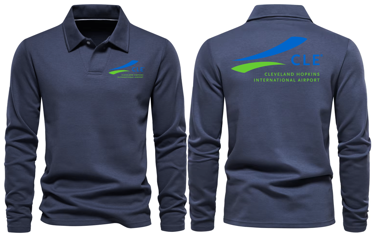 AER CLE AIRPORT LONG SLEEVE  POLO