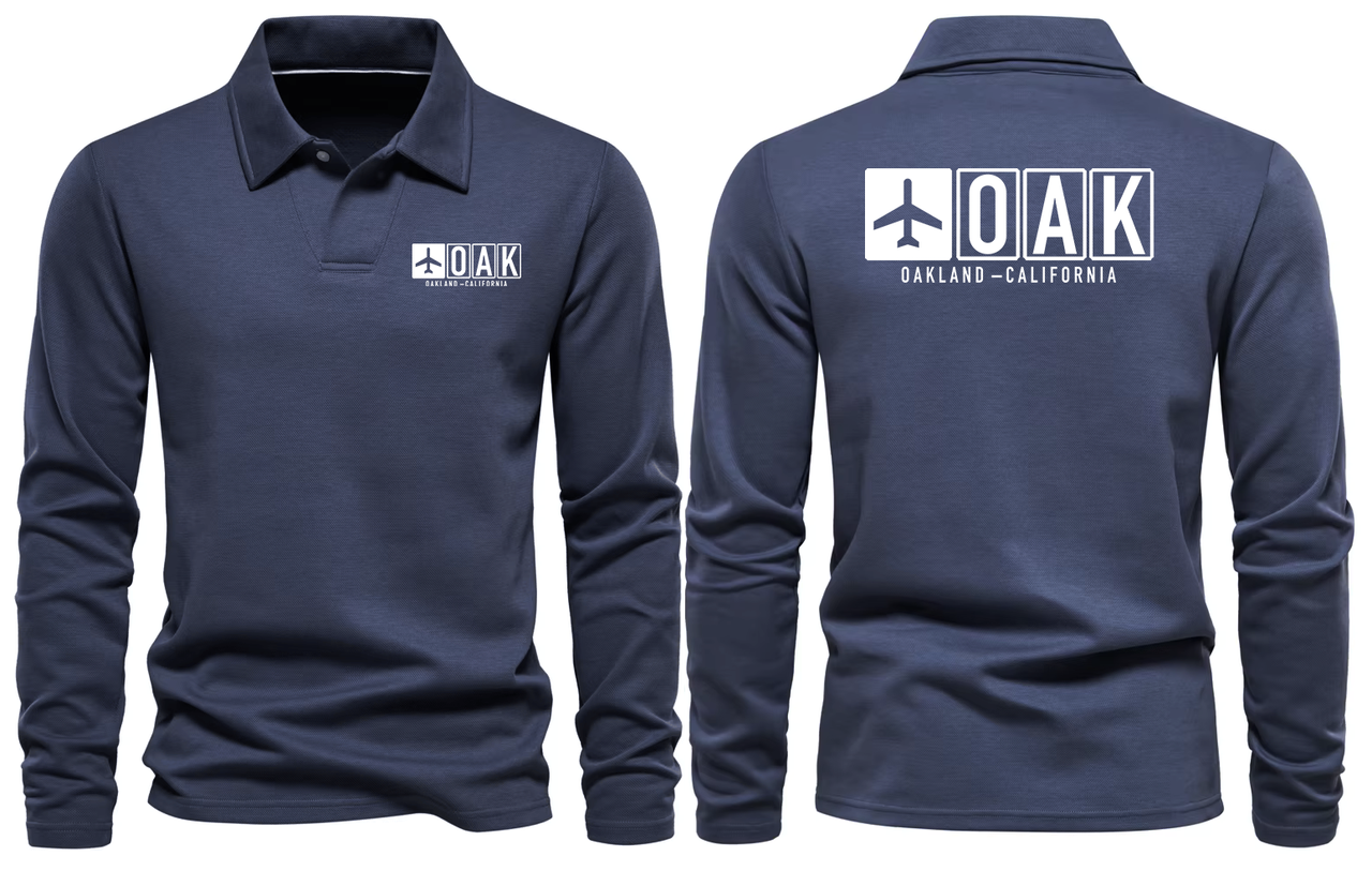 OAK AIRPORT LONG SLEEVE POLO