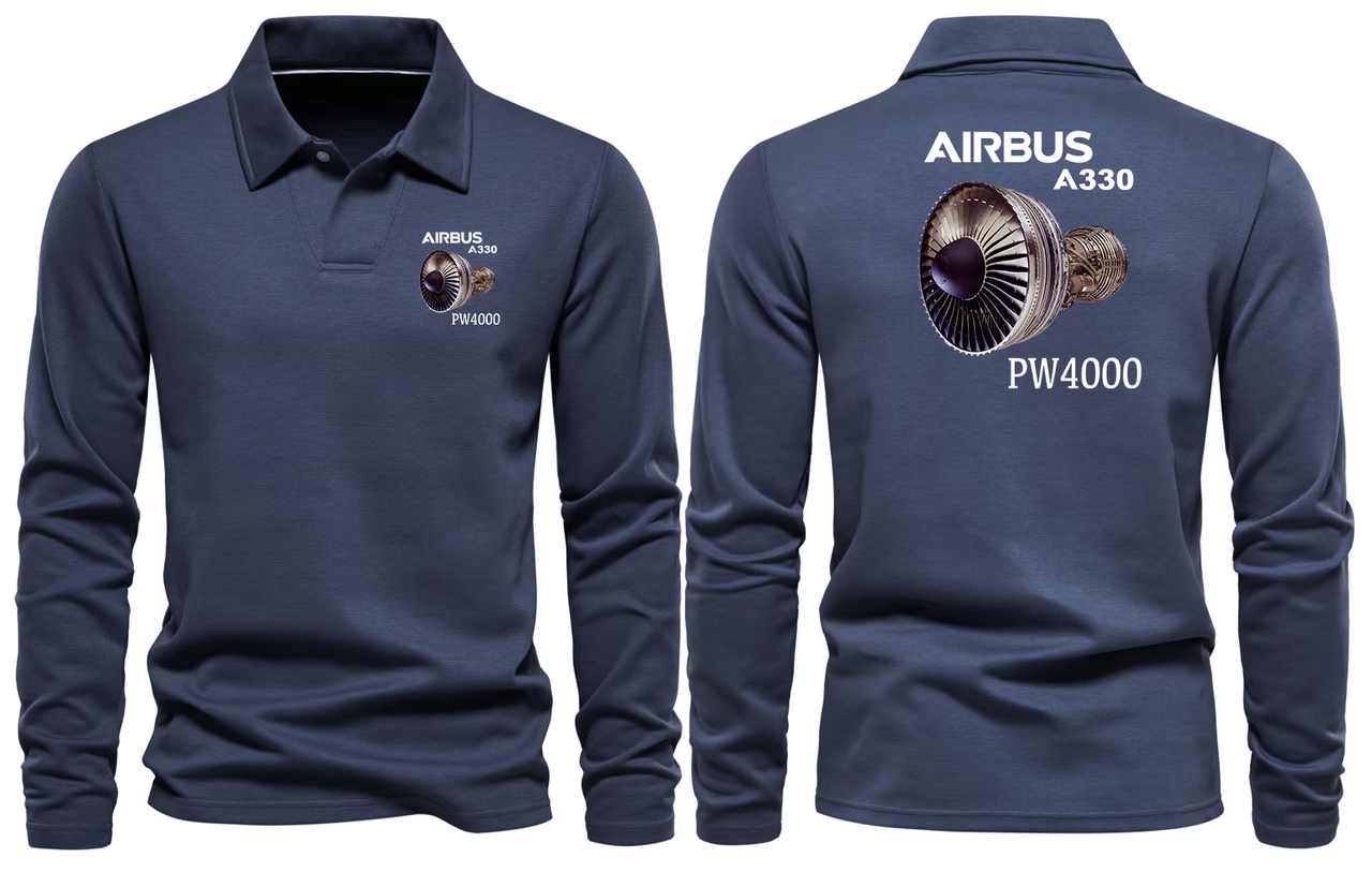 AIRBUS A330 PW 4000 LONG SLEEVE  POLO
