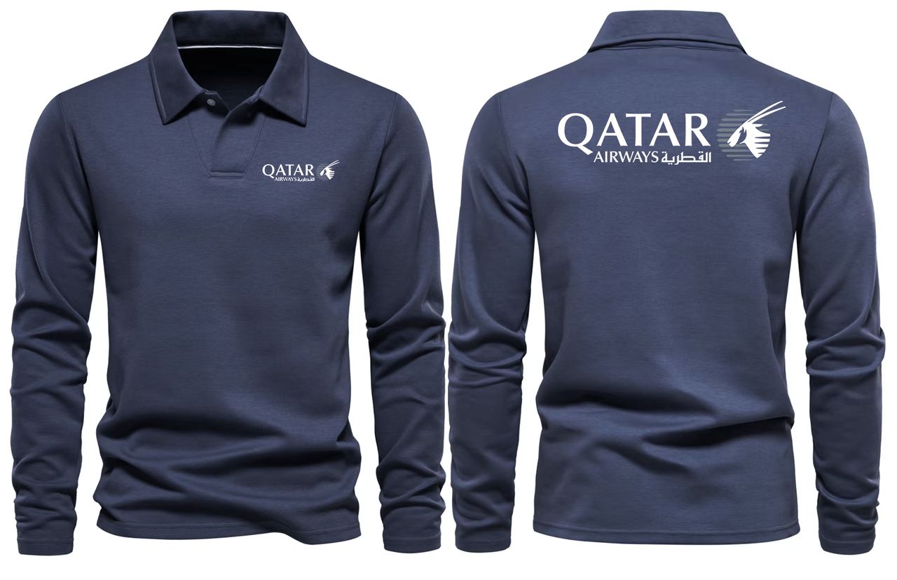 QATAR AIRWAYS LONG SLEEVE  POLO