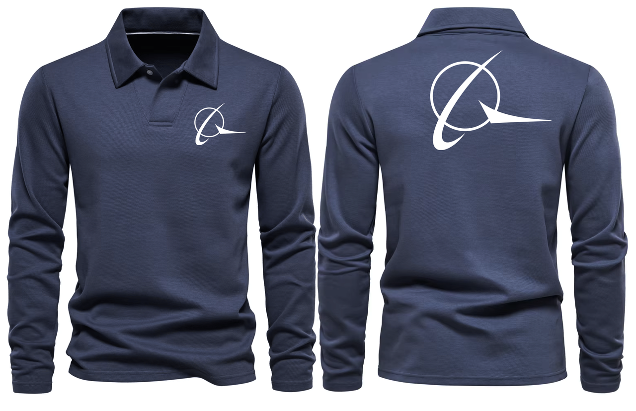 BOEING LOGO LONG SLEEVE  POLO
