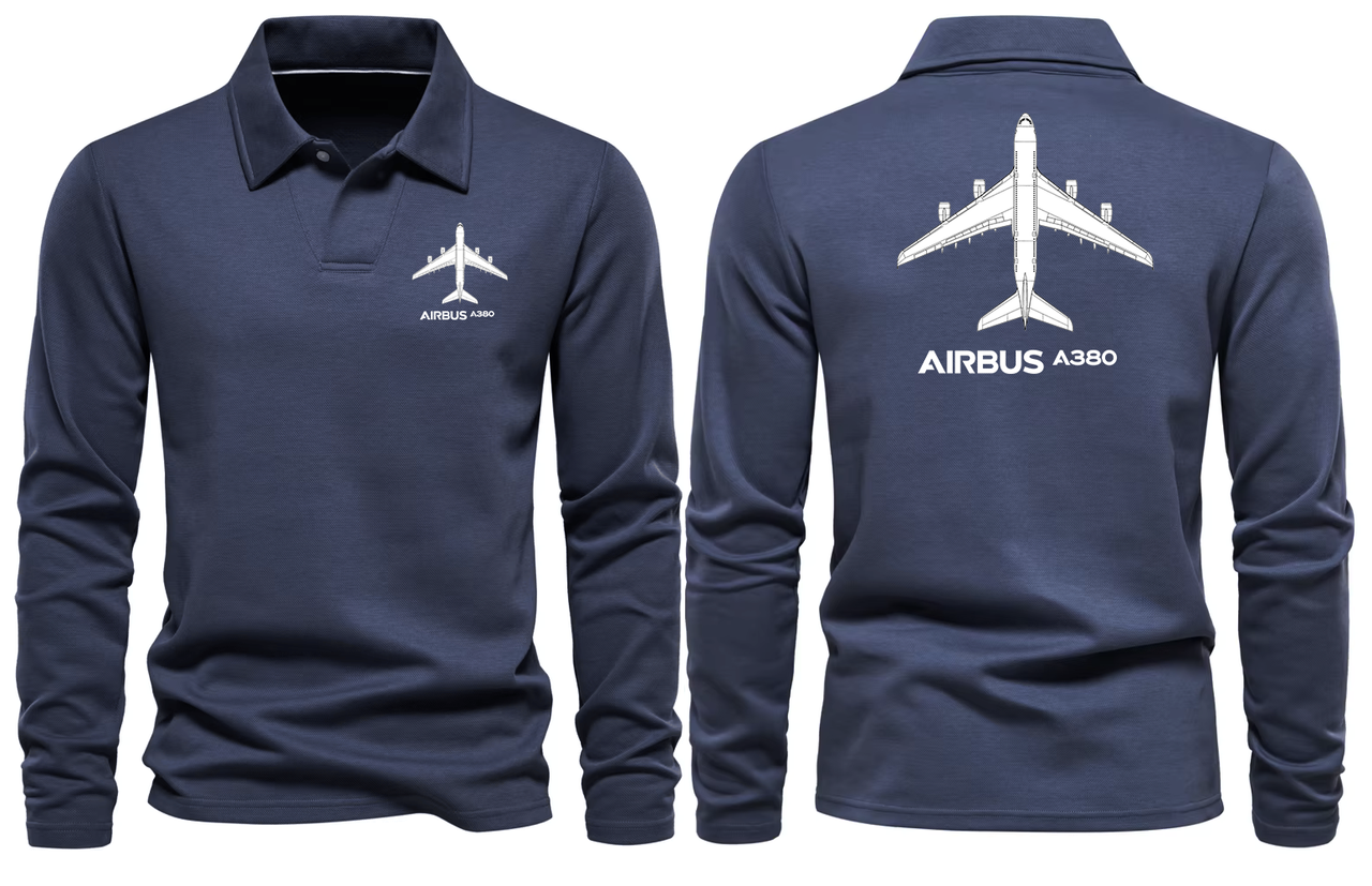AIRBUS A380 LONG SLEEVE  POLO