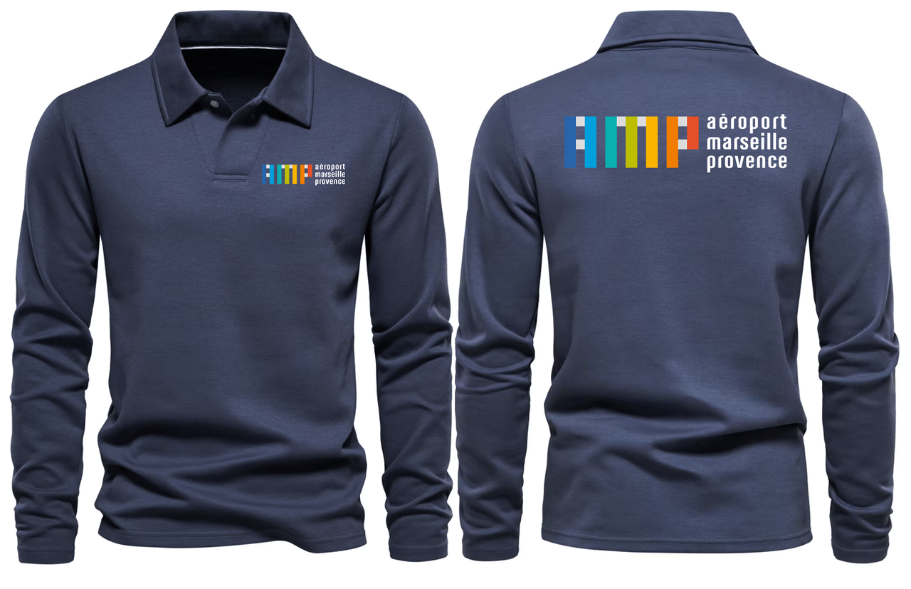 AMP AIRPORT LONG SLEEVE  POLO