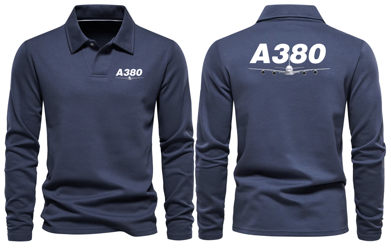 AIRBUS A380 LONG SLEEVE  POLO