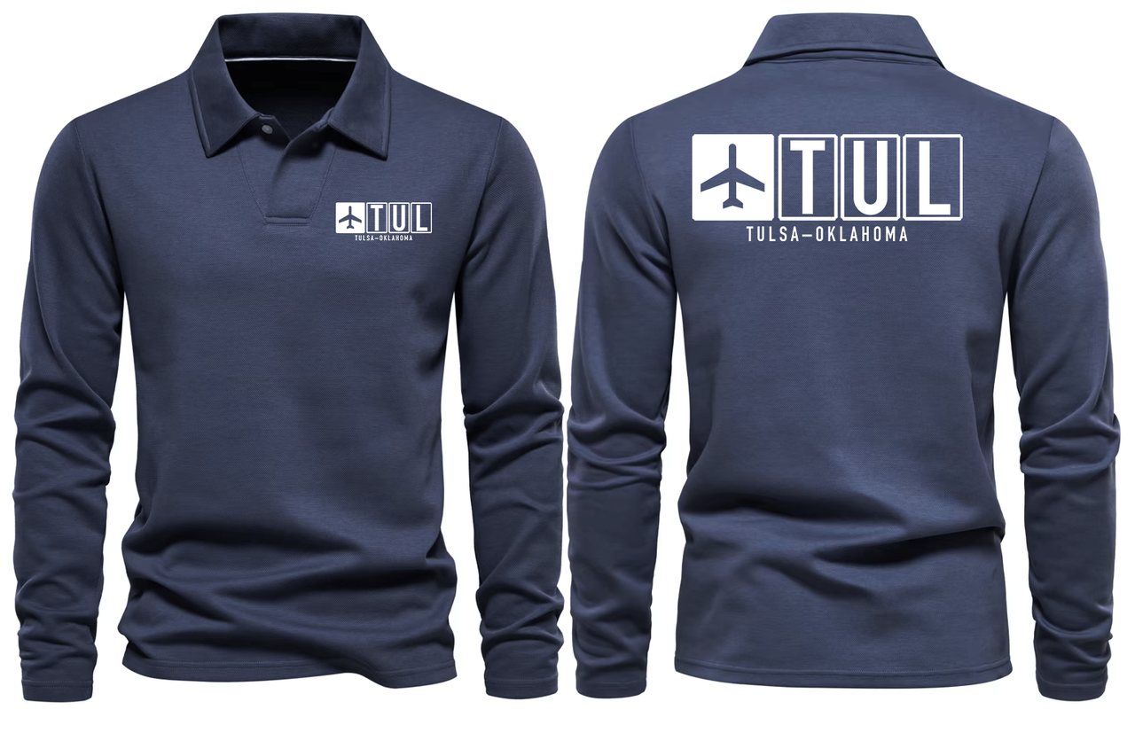 TUL AIRPORT LONG SLEEVE POLO