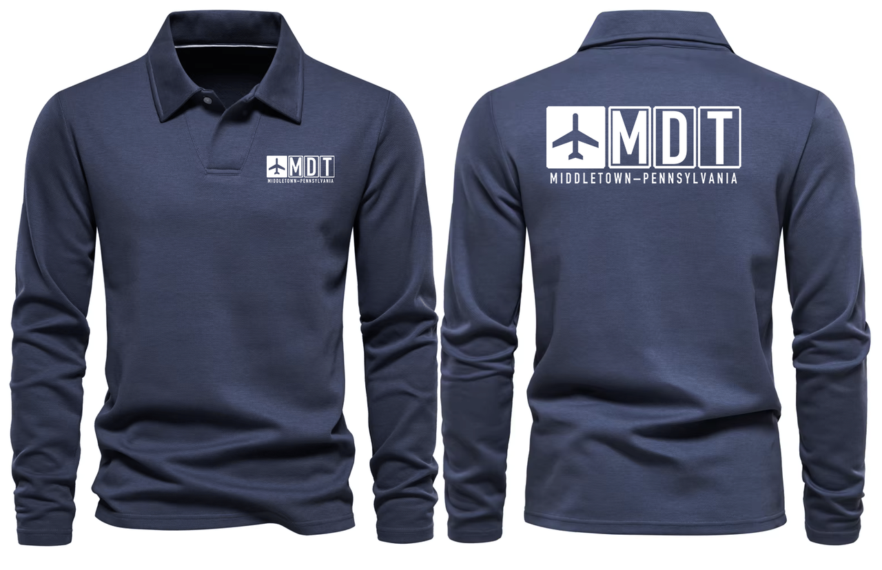 MDT AIRPORT LONG SLEEVE POLO