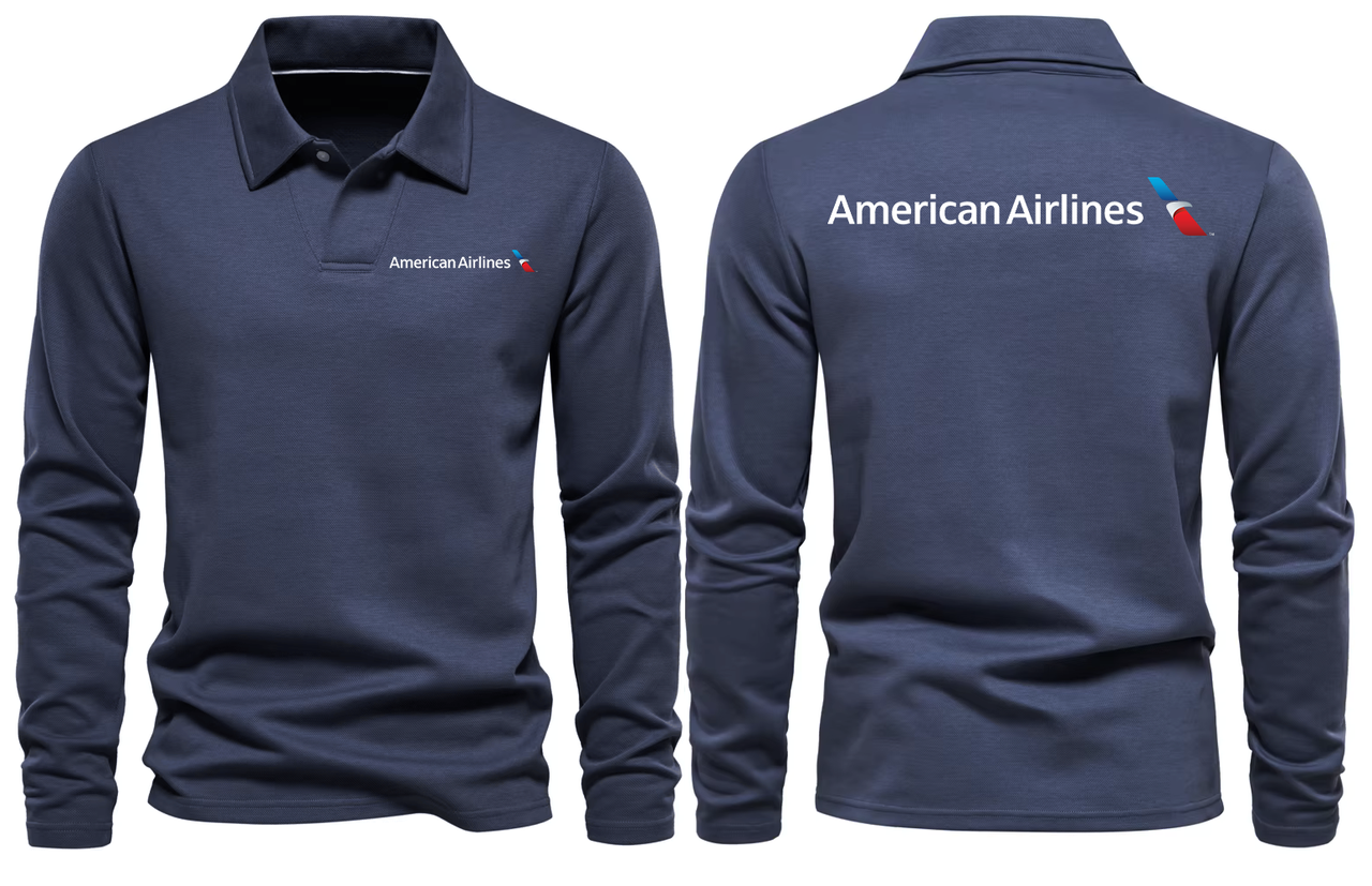 AMERICAN AIRLINES LONG SLEEVE  POLO 01