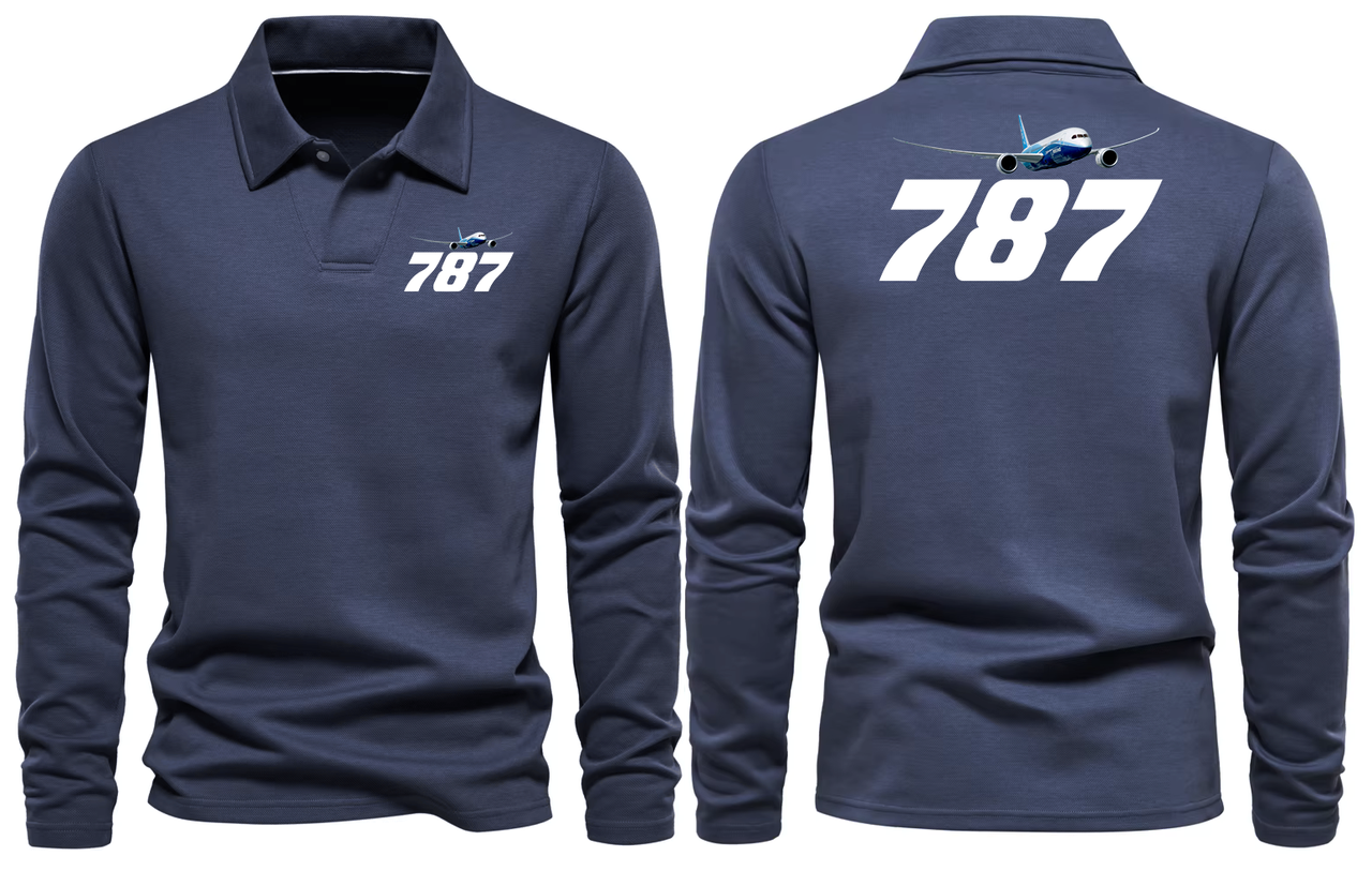 BOEING 787  LONG SLEEVE  POLO