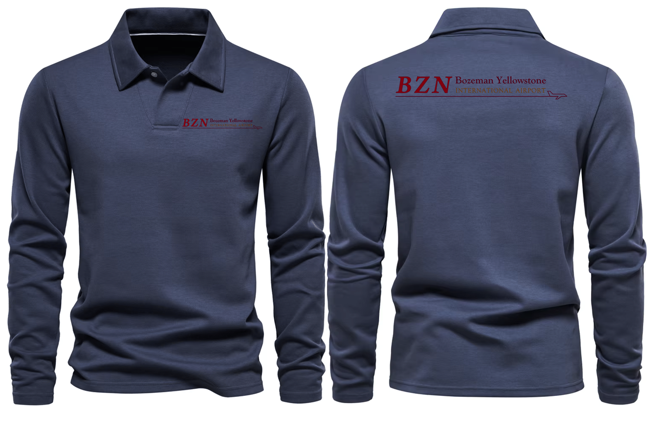 BOZEMAN AIRPORT LONG SLEEVE  POLO