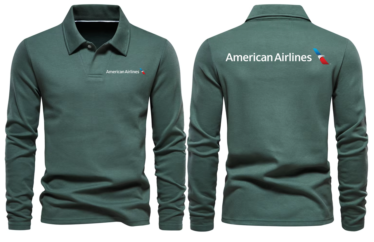 AMERICAN AIRLINES LONG SLEEVE  POLO 01
