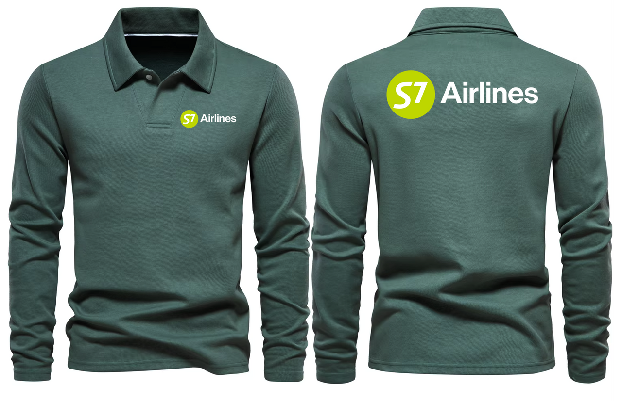 S7 AIRLINES LONG SLEEVE  POLO