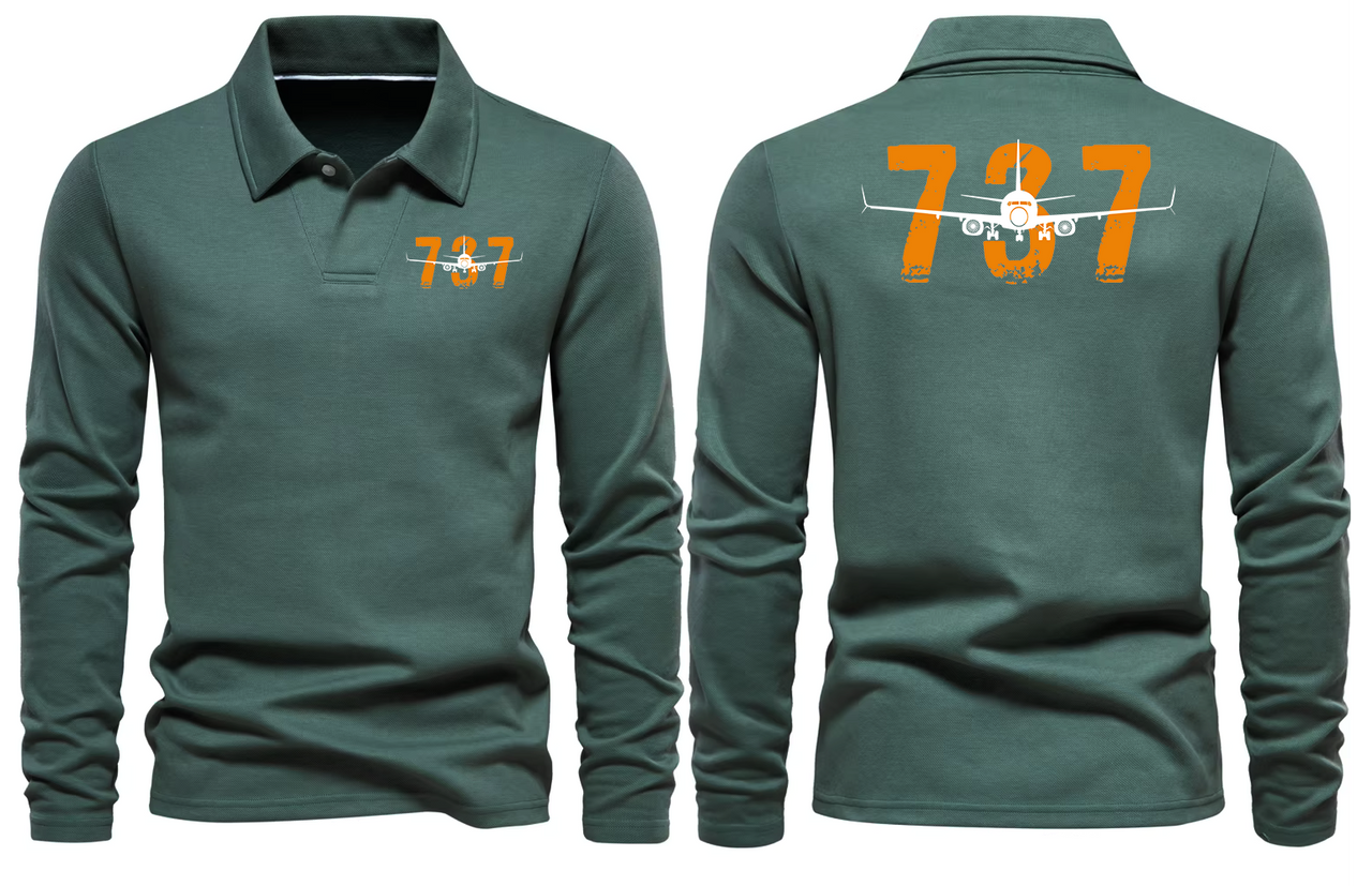 BOEING 737 LONG SLEEVE  POLO