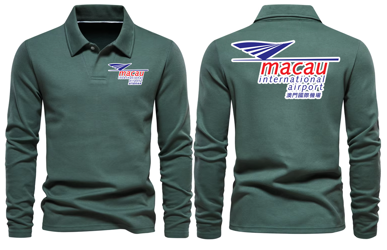 MACAU AIRPORT LONG SLEEVE  POLO