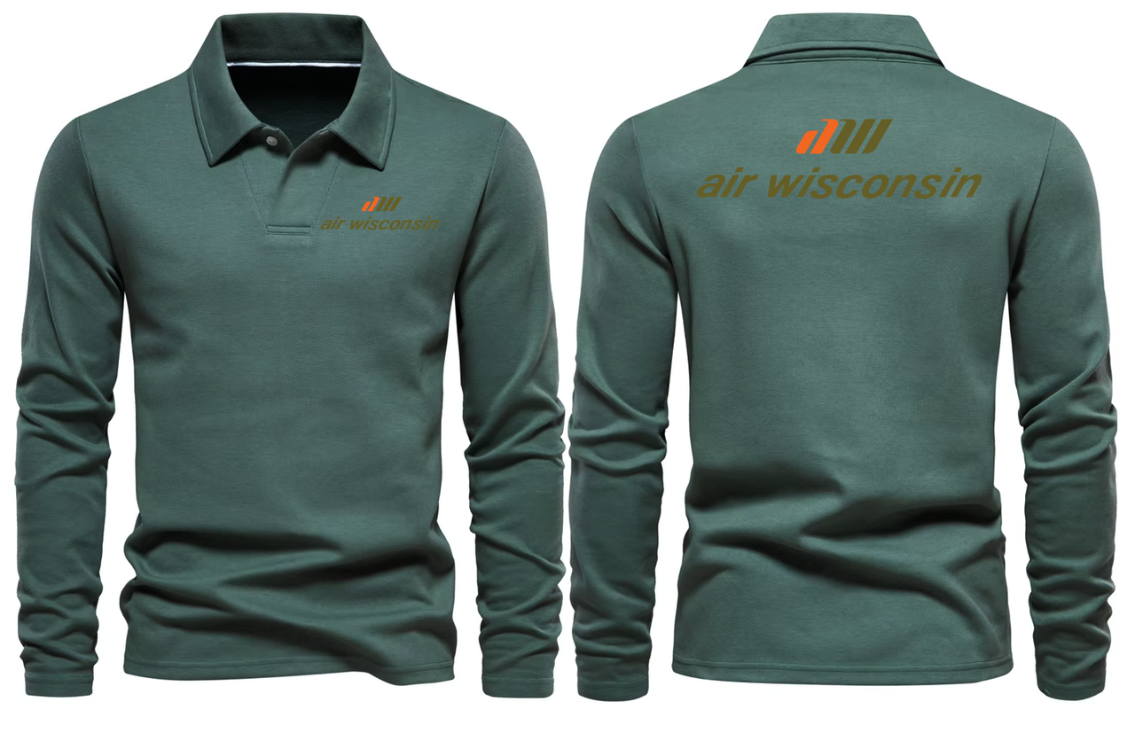 AIR WISCONSIN  LONG SLEEVE  POLO