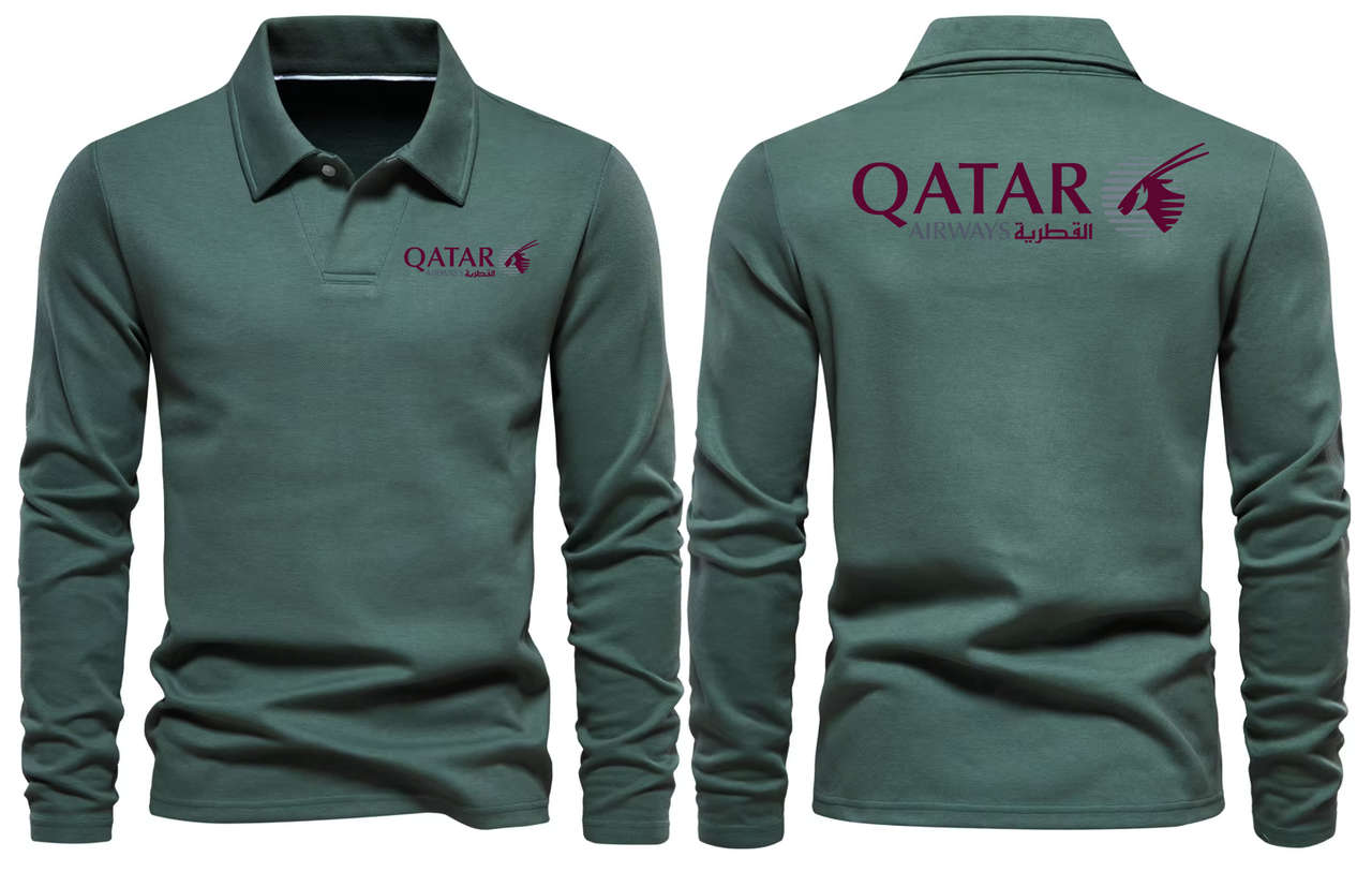 QATAR AIRWAYS LONG SLEEVE  POLO