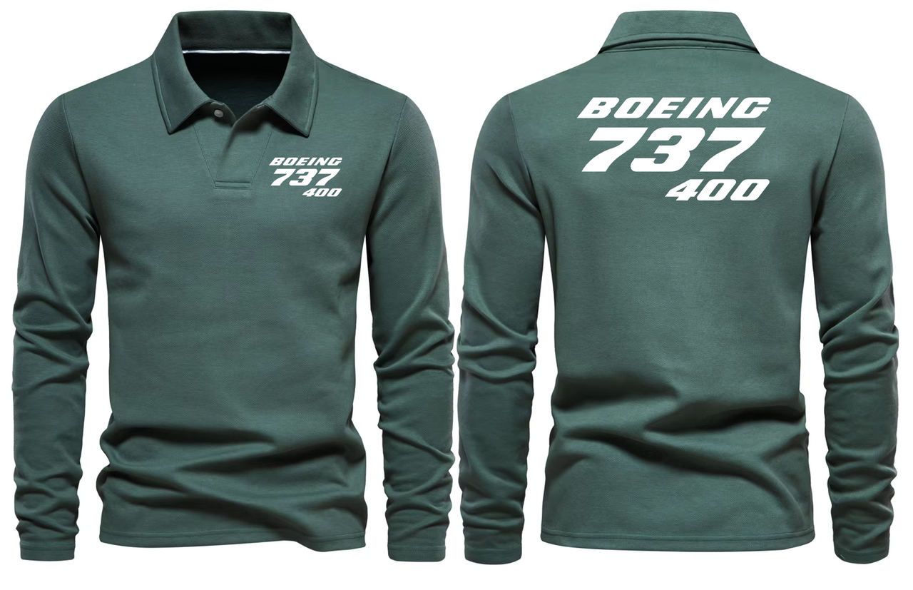 BOEING 737 400 LONG SLEEVE  POLO