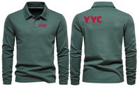 Thumbnail for YYC AIRPORT LONG SLEEVE  POLO