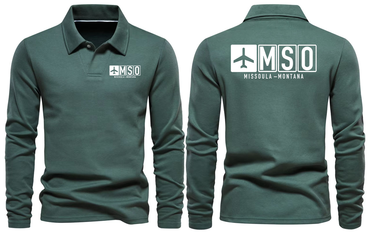 MSO AIRPORT LONG SLEEVE POLO