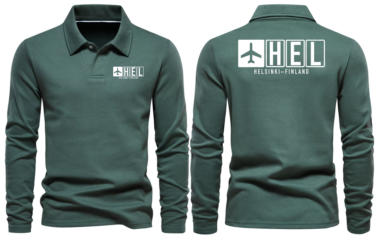 HEL AIRPORT LONG SLEEVE POLO