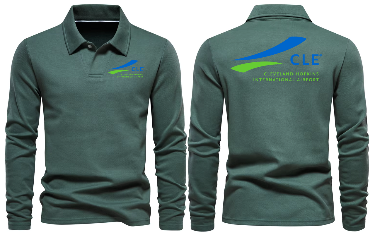 AER CLE AIRPORT LONG SLEEVE  POLO