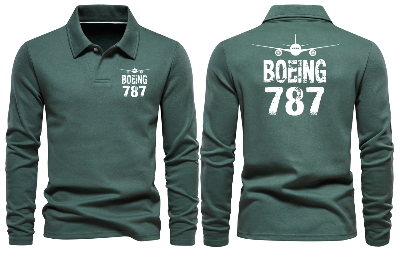 BOEING 787  LONG SLEEVE  POLO