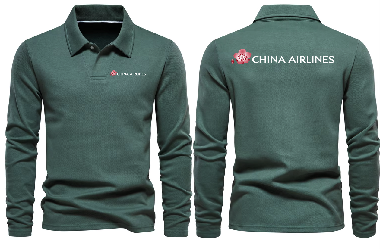 CHINA AIRLINES LONG SLEEVE  POLO 01