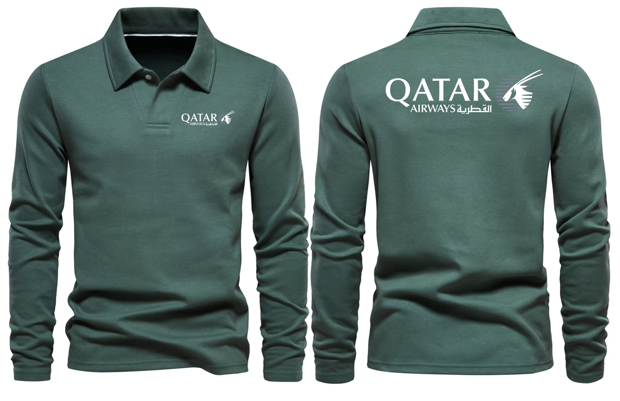 QATAR AIRWAYS LONG SLEEVE  POLO