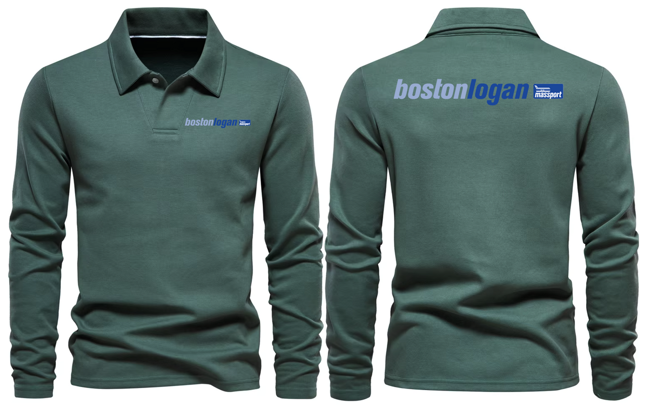 AER BOSTON AIRPORT LONG SLEEVE  POLO