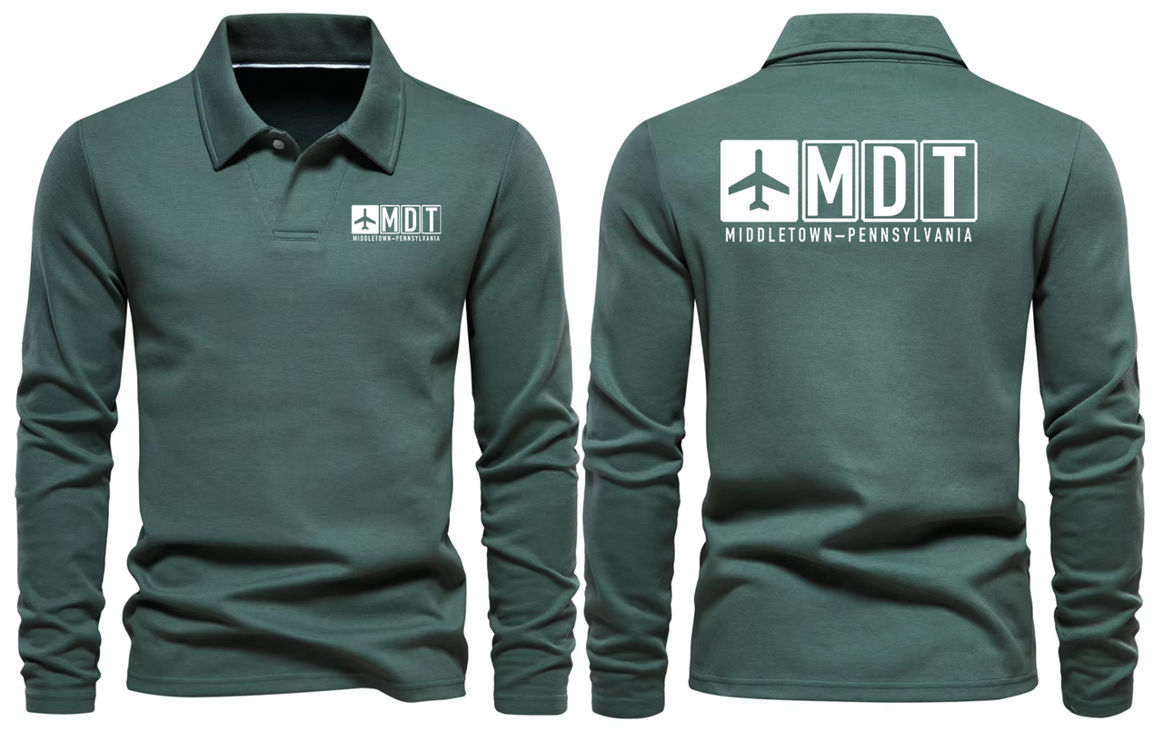 MDT AIRPORT LONG SLEEVE POLO