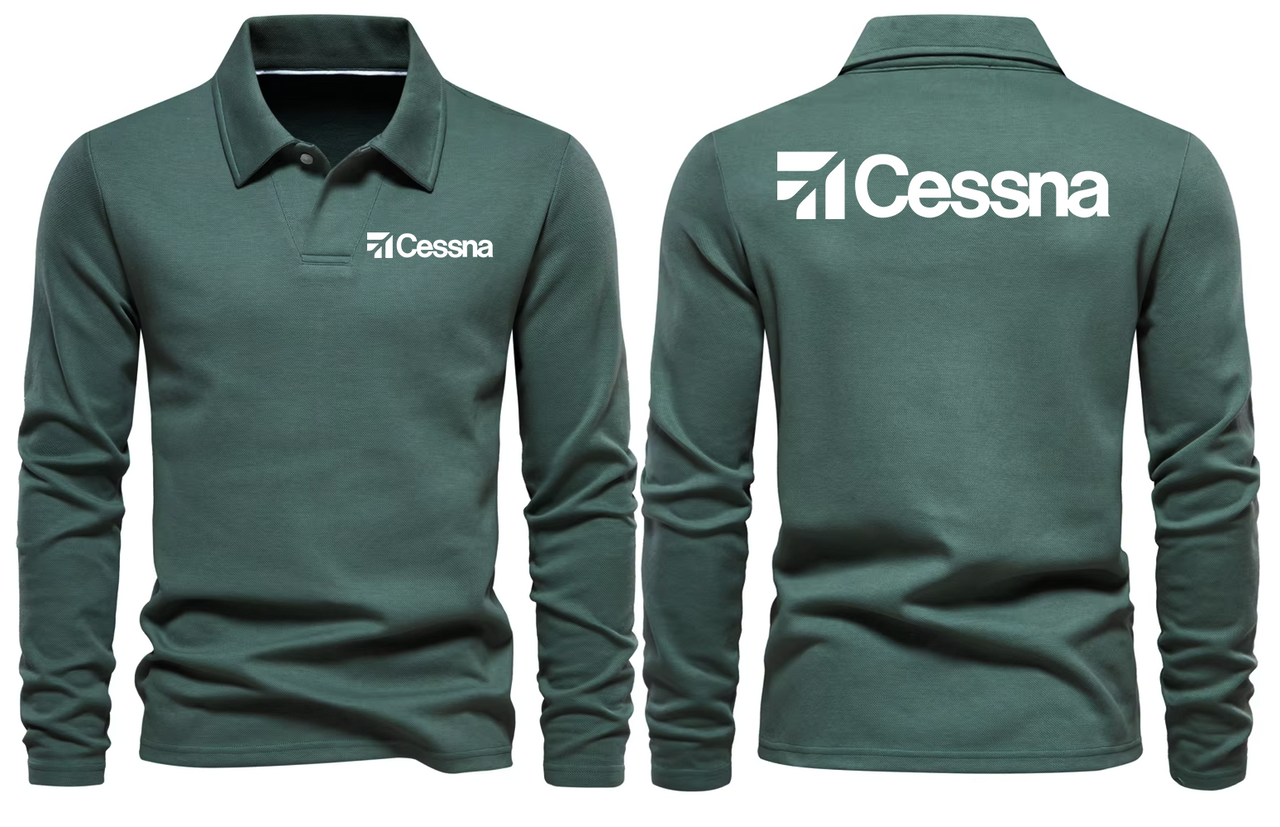 CESSNA LOGO LONG SLEEVE  POLO
