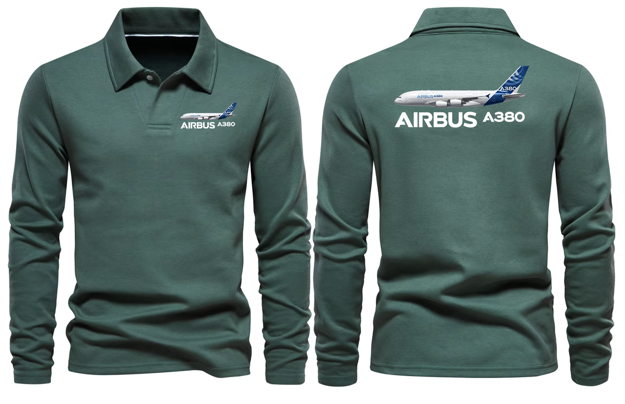 AIRBUS A380 LONG SLEEVE  POLO