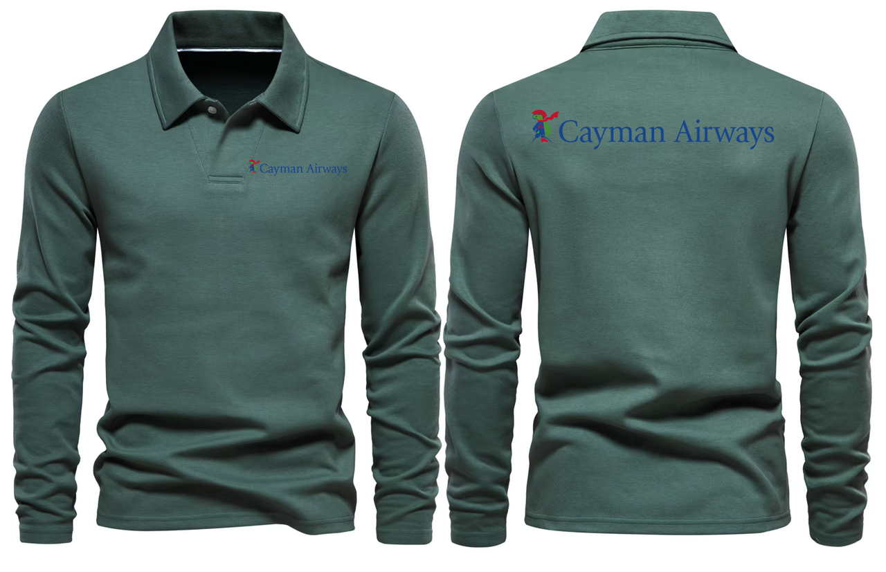CAYMAN AIRWAYS  LONG SLEEVE  POLO