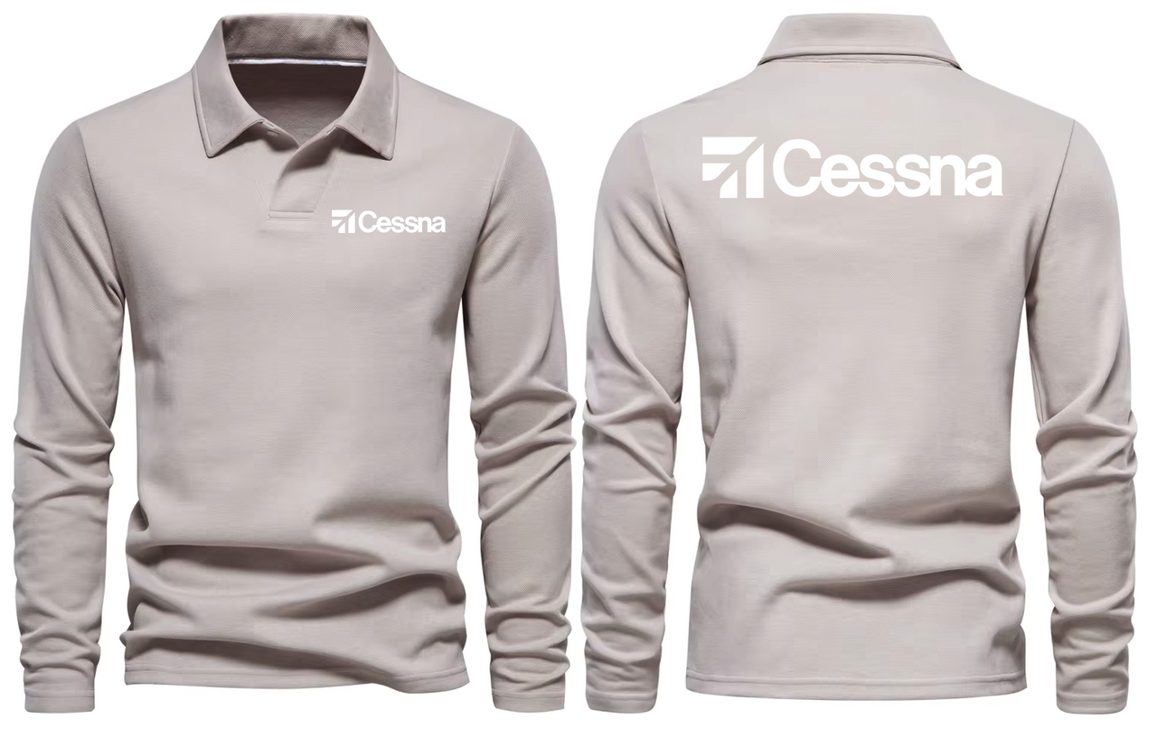 CESSNA LOGO LONG SLEEVE  POLO