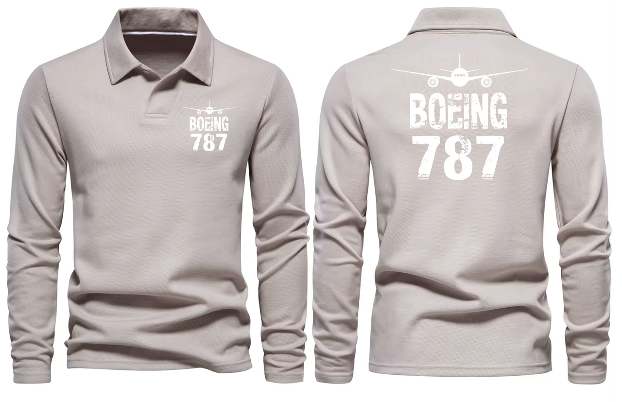 BOEING 787  LONG SLEEVE  POLO