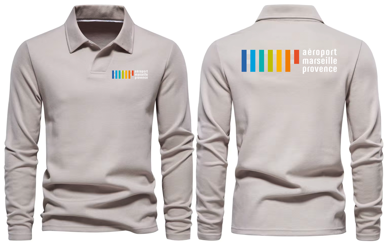 AMP AIRPORT LONG SLEEVE  POLO
