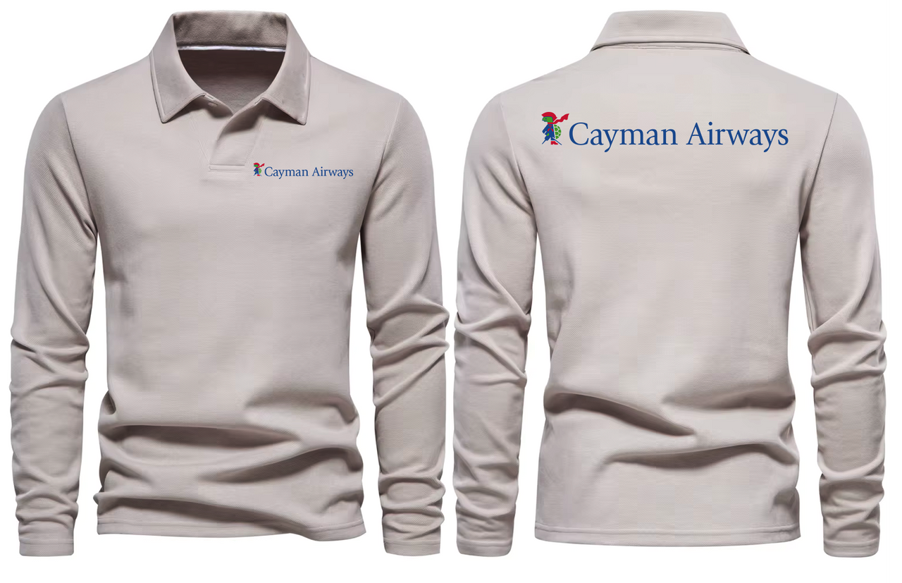 CAYMAN AIRWAYS  LONG SLEEVE  POLO